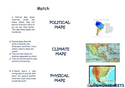 Types Of Maps Interactive Worksheet Live Worksheets Worksheets Library