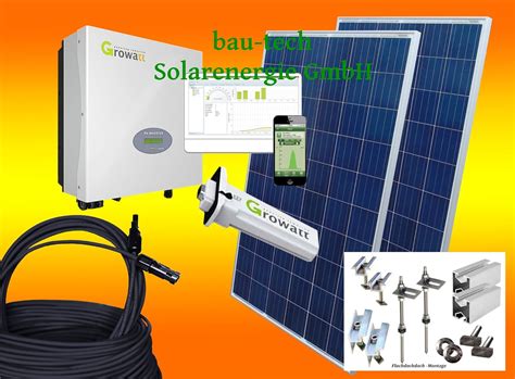 bau tech Solarenergie 1000Watt Photovoltaikanlage für Eigenverbrauch