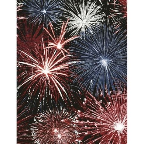 Cotton Fabric - Patriotic Fabric - Fireworks Patriotic Red White and ...