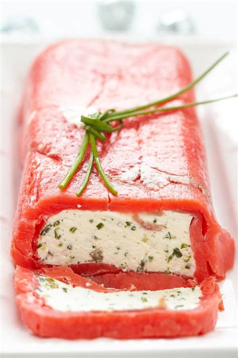 Cheese Terrine Wrapped With Smoked Salmon Stock Image Image of pate ...