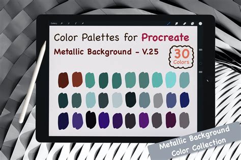 Procreate Color Palettes Metallic V Graphic By Jennythip