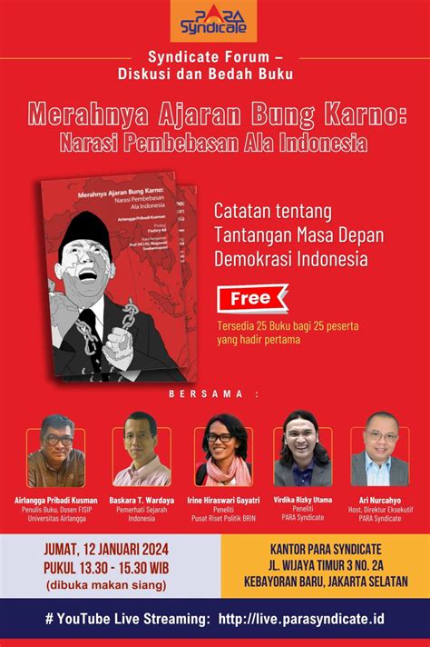 Diskusi Dan Bedah Buku Merahnya Ajaran Bung Karno Sesawi Net