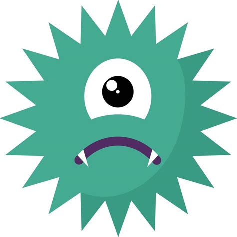Cute Bacteria and Virus Character Illustration. Isolated on White ...