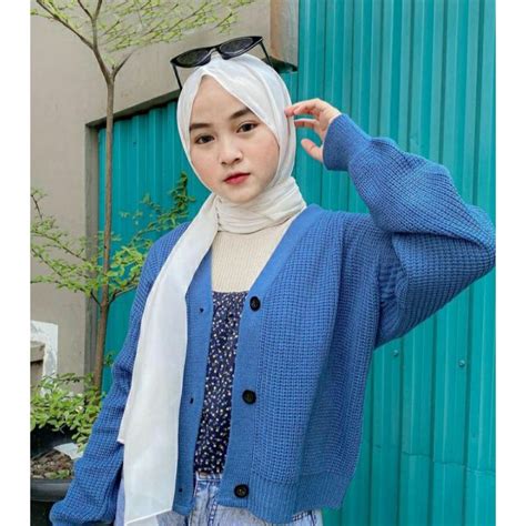 Jual CARDI RAJUT CROP OVERSIZE PREMIUM LENGAN BALON PROMO Shopee