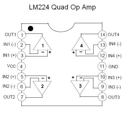 LM224 Operational Amplifier Pinout Datasheet Equivalent 52 OFF