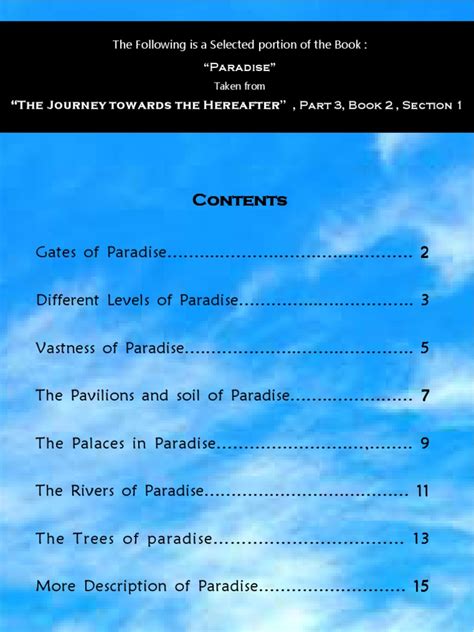 Description of Paradise | PDF | Paradise | God In Islam