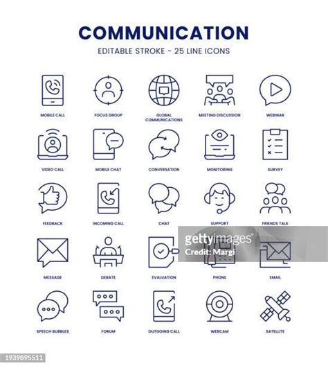 53 577 Communication Methods Icons High Res Illustrations Getty Images