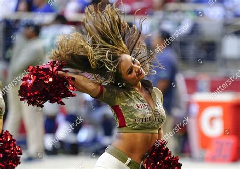 Arizona Cardinals Cheerleaders Wear Camouflage Outfits Editorial Stock ...