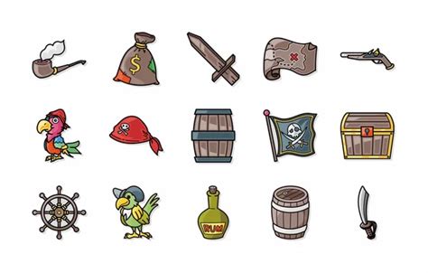 Iconos de pirata fotos de stock imágenes de Iconos de pirata sin