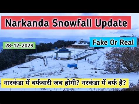 Narkanda Snowfall Update Narkanda Hill Station Shimla Kufri Narkanda