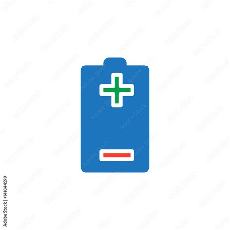 Battery Plus Minus Icon Vector Filled Flat Sign Solid Colorful