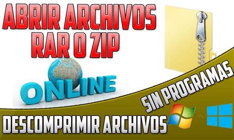 Como Descomprimir Archivos RAR O ZIP Sin Programas Online YouTube