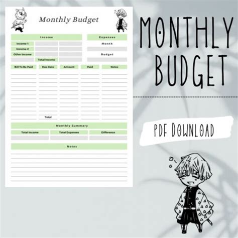 Hailyuu Planner Printable Pdf Digital Download Anime Planner