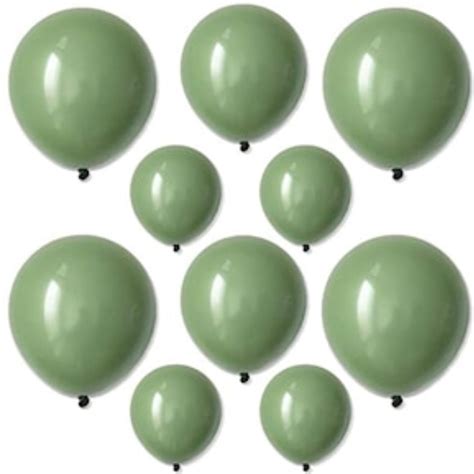 50 Unid Balão Bexiga Verde Eucalipto Menta 9 Polegadas Decoração Latex