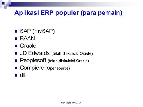 Sistem Informasi Manajemen Topik Khusus Pengenalan Enterprise Resource