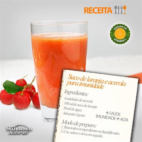 Suco De Laranja E Acerola Para Imunidade Acerola Receitas Receitas