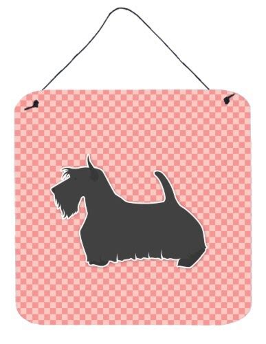 Scottish Terrier Checkerboard Pink Wall Or Door Hanging Prints 6hx6w Kroger