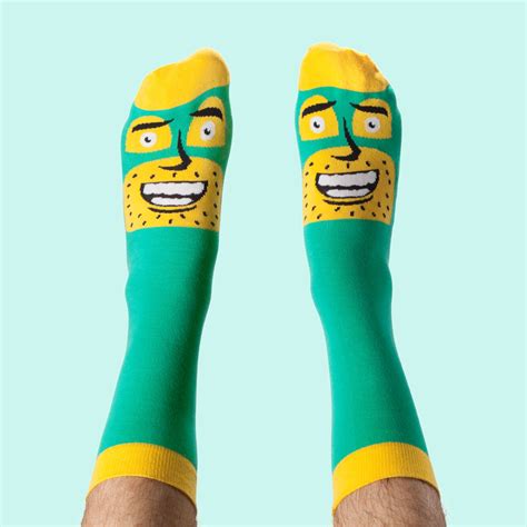 Cartoon Socks - Illustrated Character - Commander Awesome