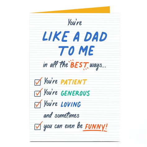 Buy Personalised Fathers Day Card Youre Like A Dad To Me For Gbp 1