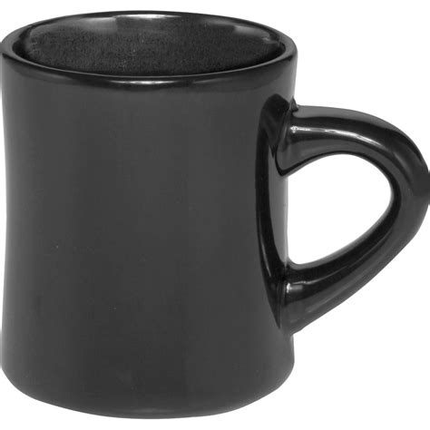 Printed Thick Grip Glossy Ceramic Diner Mugs 12 Oz