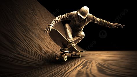 Skateboarder In 3d Background Skating Skater Skateboard Background