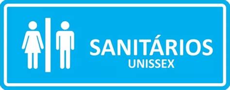 Placa P Porta Banheiro Sanit Rio Unissex Masculino Feminino