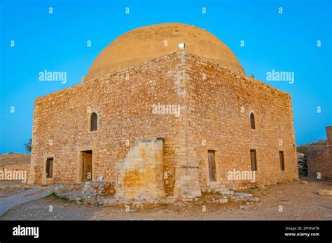 Sultan Ibrahim Han Mosque At Venetian Fortezza Castle In Greek Town