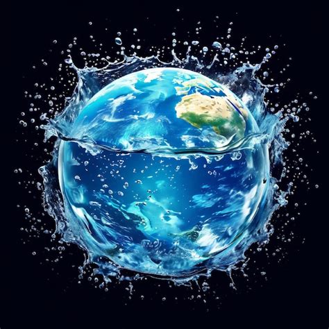 Premium Vector World Water Day Globe Concept Design For Planet Earth