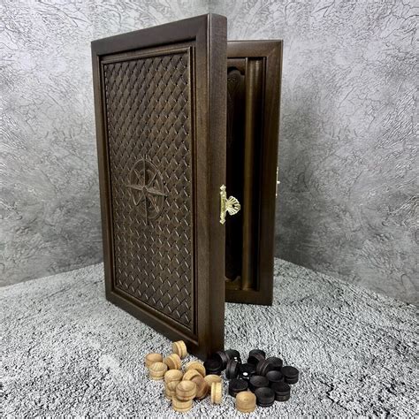 Нарды мини "Роза ветров", патина, 35,5 х 22,5 х 5 см, бук