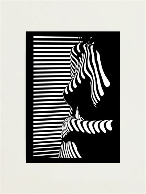 Blinded Noir Nude Photo Turned Stencil Painting Photographic Print For Sale By O O Redbubble
