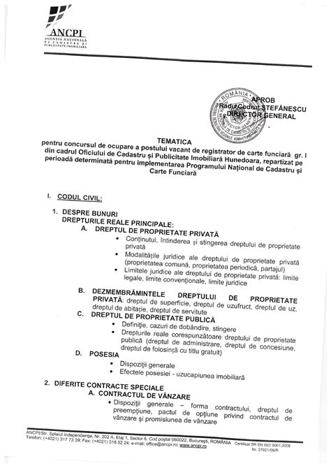 1 Tematica si bibliografie concurs Pnccf 25 31 Practică pentru