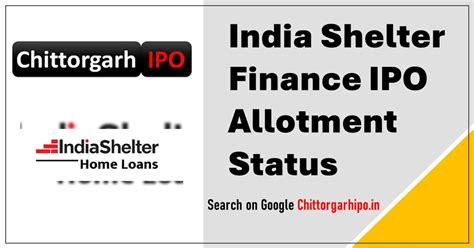 India Shelter Finance Ipo Allotment Status Check On Kfintech