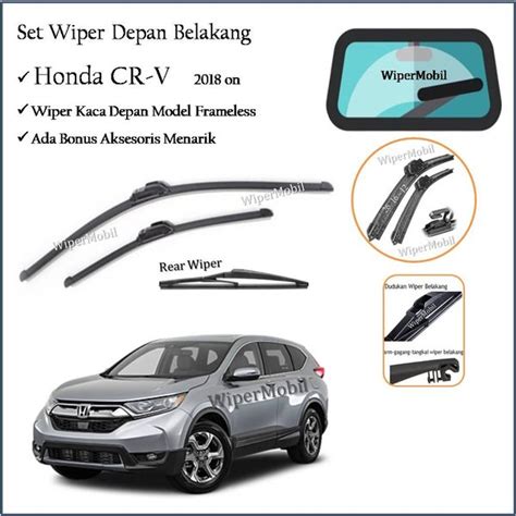 Jual Wiper Frameless Kaca Depan Belakang Honda CR V CRV 2018 2019 2020