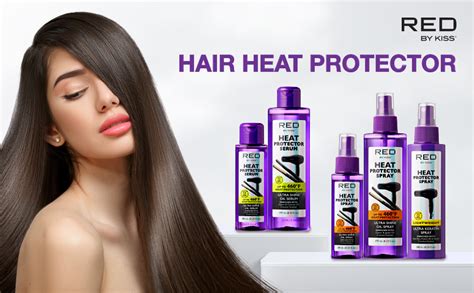 Red By Kiss Heat Protector Spray For Thermal Protection Anti Frizz Ultra Shine