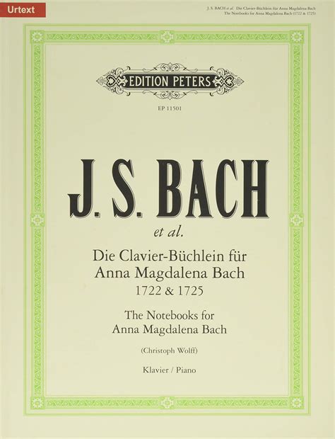 Notenbuchlein Fur Anna Magdalena Bach 1725 Lingua 4