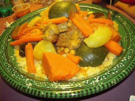 Couscous Marocain Traditionnel Legumes Agneau Familial Mariage