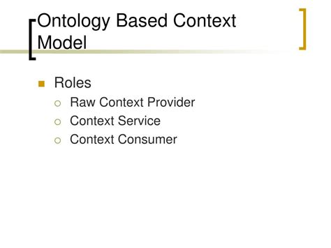 PPT Ontology Based Context Model PowerPoint Presentation Free