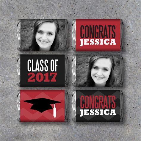 Personalized Graduation Mini Candy Bar Wrappers Printable