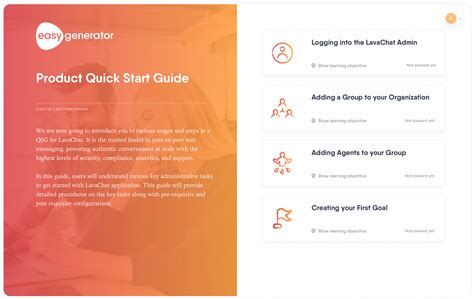 Product Quickstart Guide Template Easygenerator