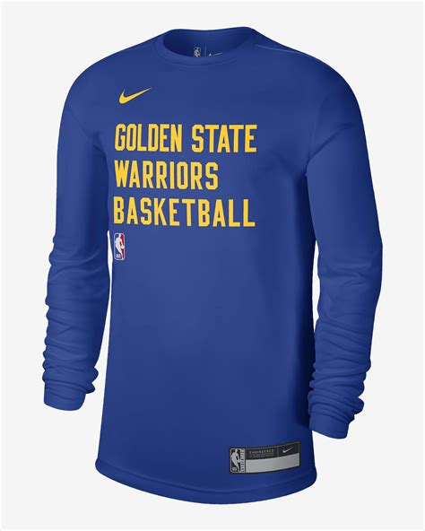 Golden State Warriors Practice Men S Nike Dri FIT NBA Long Sleeve T