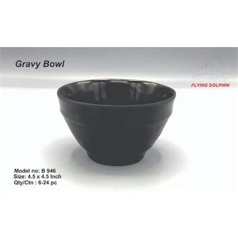 Flying Dolphin 4 5 X 4 5 Inch Melamine Black Gravy Bowl At Best Price