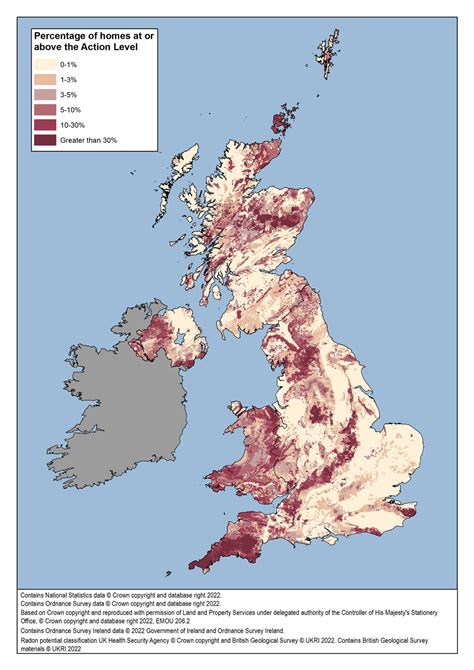 An Updated Radon Map Of Great Britain Has Been Published UK Radon