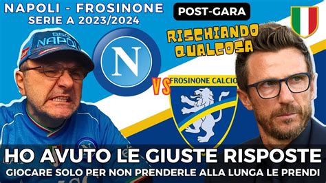 NAPOLI FROSINONE DI FRANCESCO Conferenza Post Gara YouTube