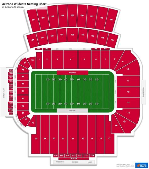 University Of Arizona Football Stadium Seating Chart