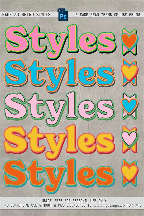 Free Download: Photoshop layer styles set – HG Designs