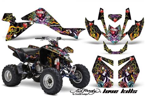 Dekorekit Grafik Kit Dekor Ed Hardy Love Kills Suzuki Ltz 400 09 11 Quad Atv Gr