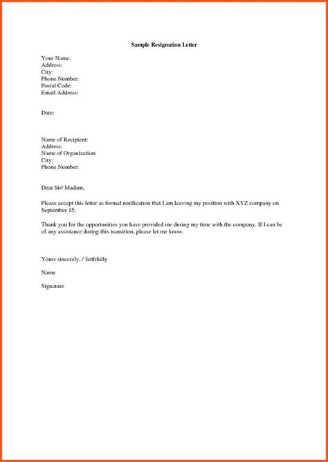 Simple Resignation Letter Due To Personal Reasons Free 11 Sample For