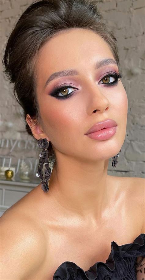 Stunning Makeup Looks Pink Smokey With Pink Nude Lips