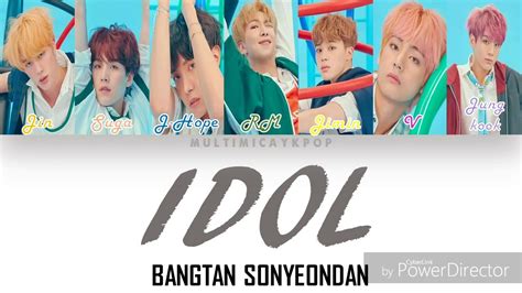 Bts Bangtan Sonyeondan Idol Color Coded Lyrics Hanromeng Youtube