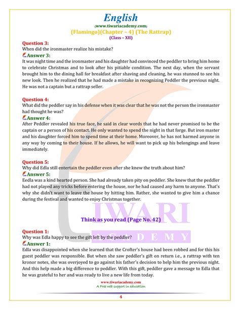 NCERT Solutions For Class 12 English Chapter 4 The Rattrap Flamingo